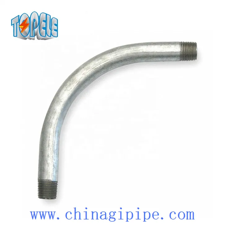 Tsingitud terasest IMC-toru 90 kraadine küünarnukk